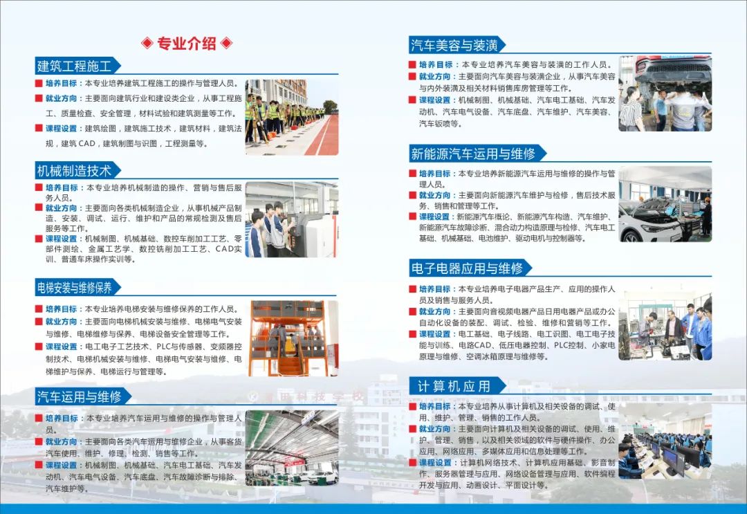 2023莆田科技職業學校專業介紹